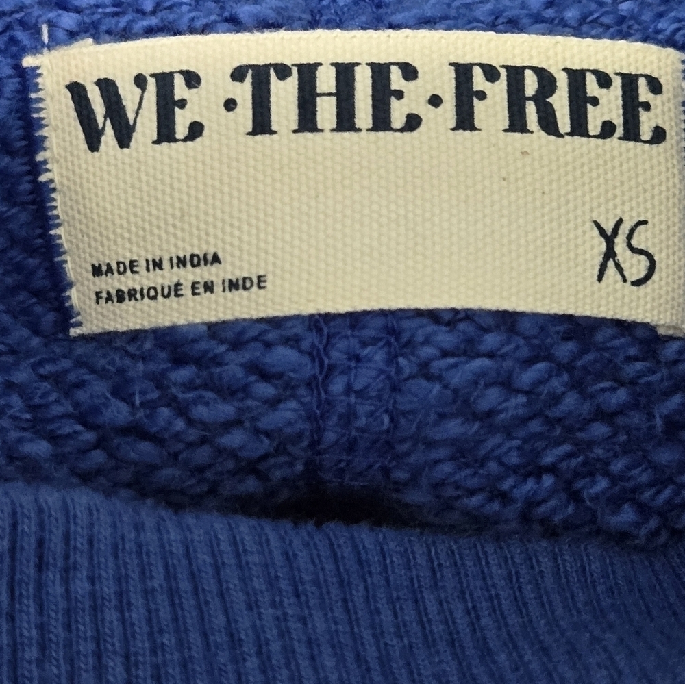 We The Free Blue Relaxed Oversized Sweatshirt, XSMALL - Picture 5 of 8